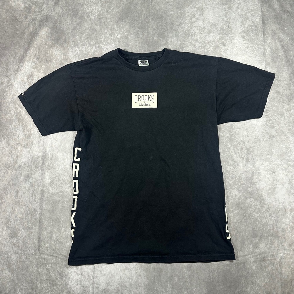Crooks and Castles Mens M Black Medusa Graphic T-Shirt Streetwear Tee Size